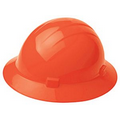 Hard Hat with ratchet adjustment and 4 point nylon suspension in Orange and Pad Print.